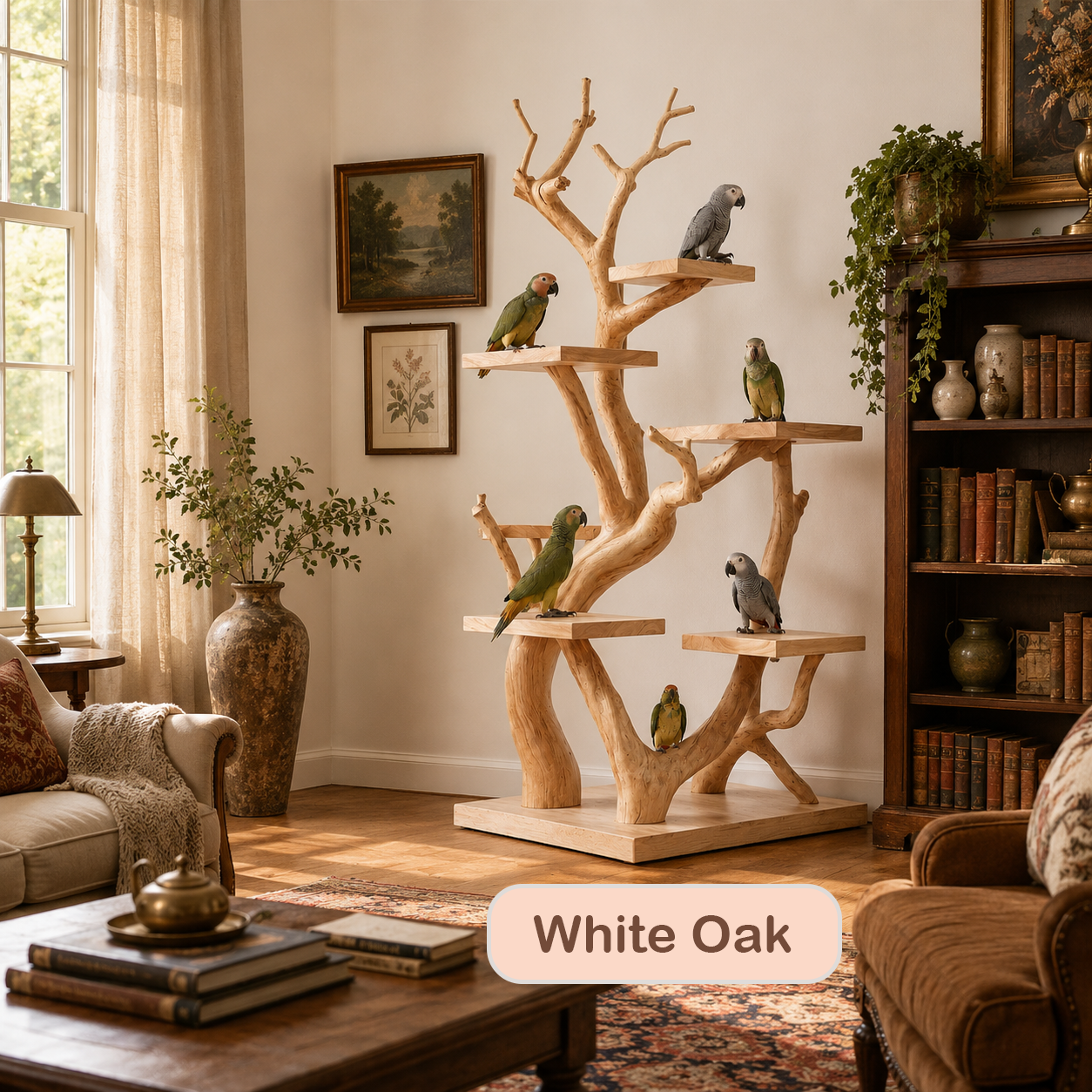 Multi-Level Tree Branch Bird Play Stand