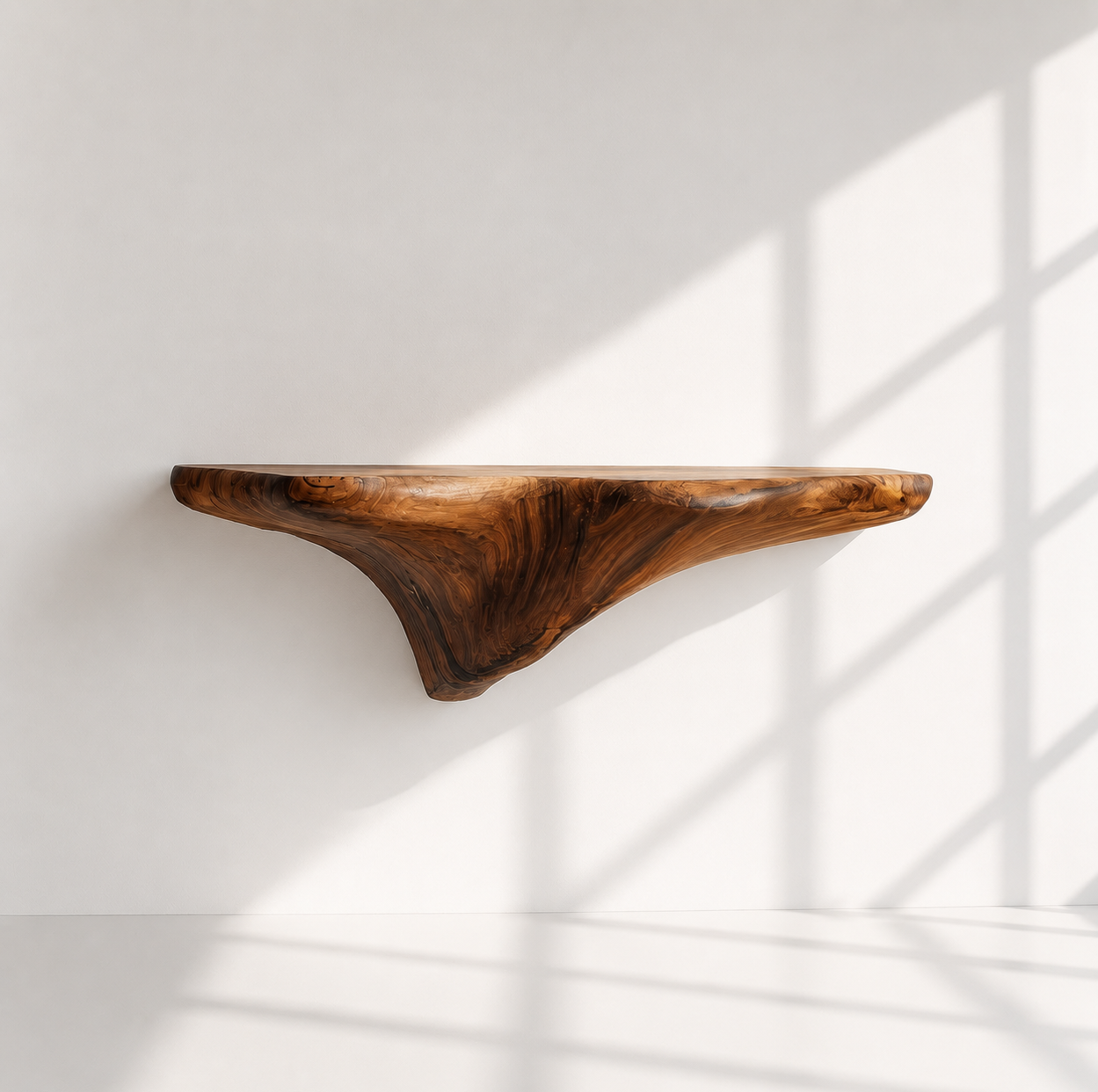 Organic Solid Wood Mushroom Floating Shelf