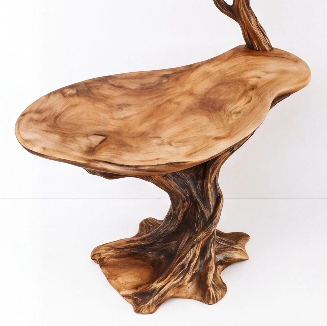 Organic Modern Sculptural Record Player Stand