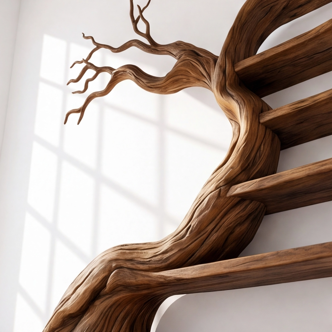 Nature Inspired Wooden Tree Bookshelf