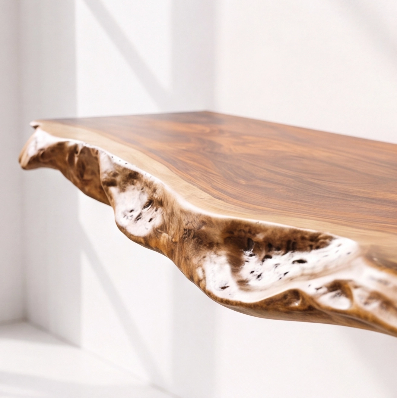 Floating Live Edge Wood Bathroom Vanity
