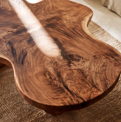 Solid Wood Organic Freeform Coffee Table