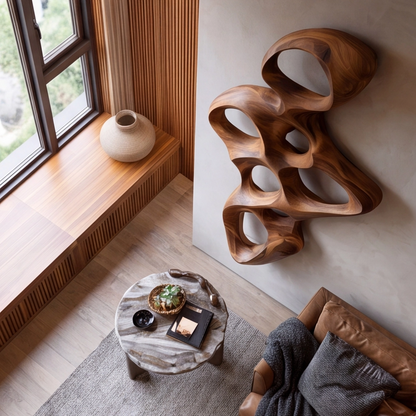 Handmade Contemporary Wood Wall Statement Art