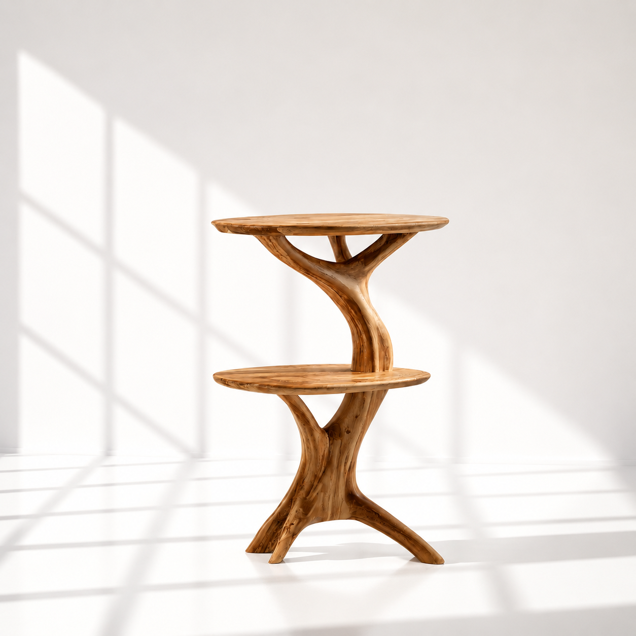 Wooden Tree Record Player Stand