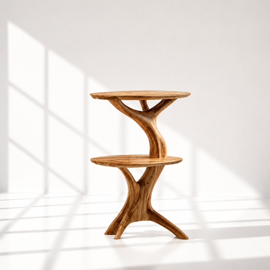 Wooden Tree Record Player Stand