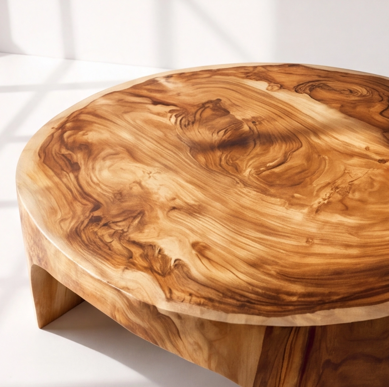 Organic Modern Solid Wood Coffee Table