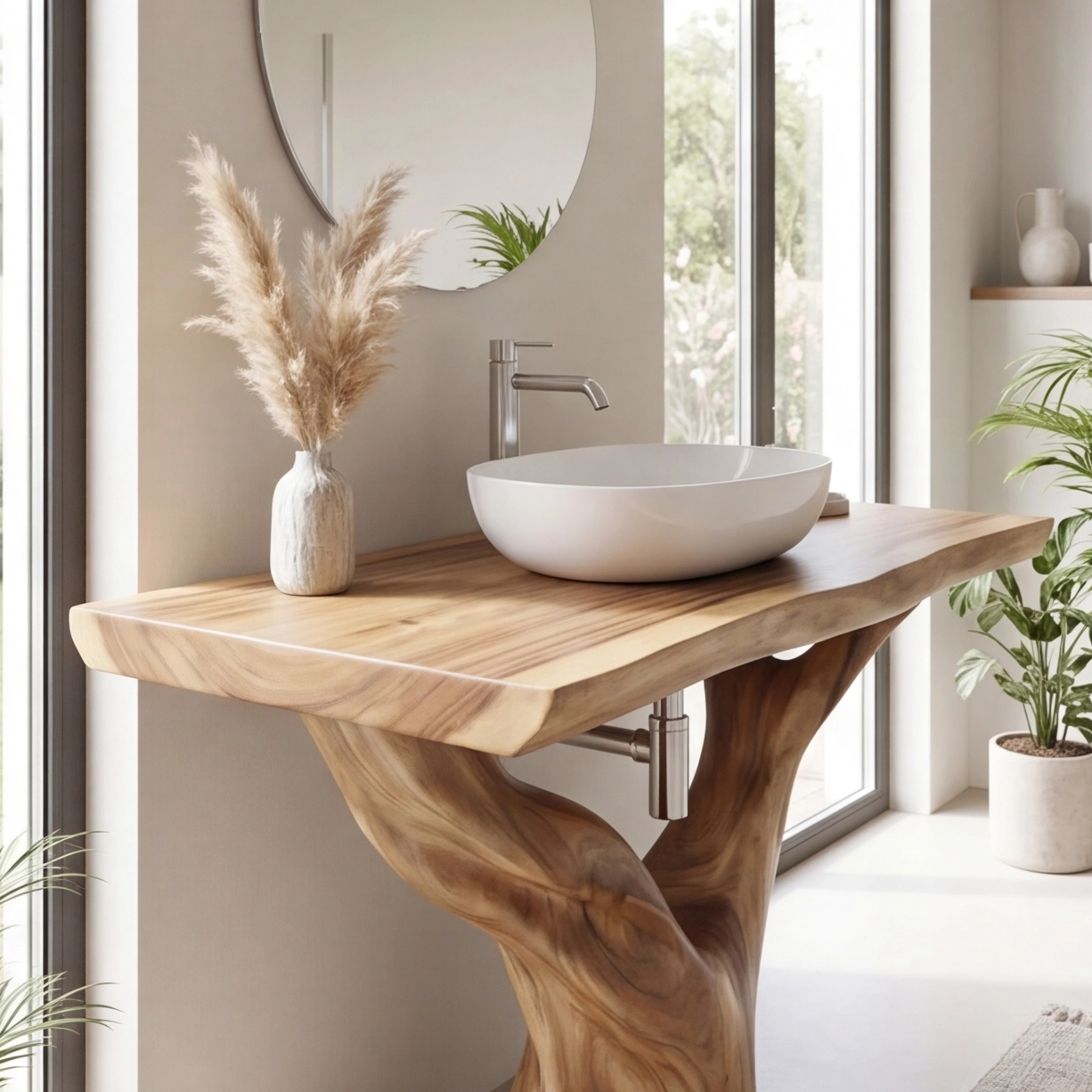 Solid Wood Bathroom Vanity Console