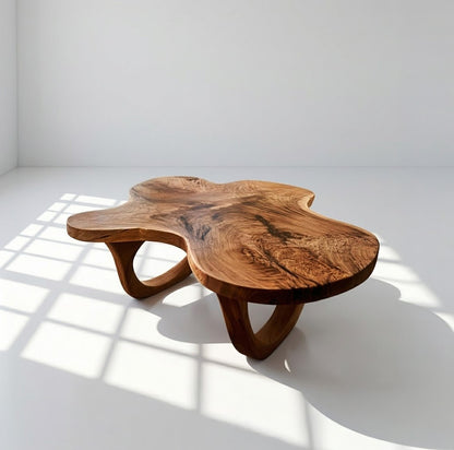 Solid Wood Organic Freeform Coffee Table