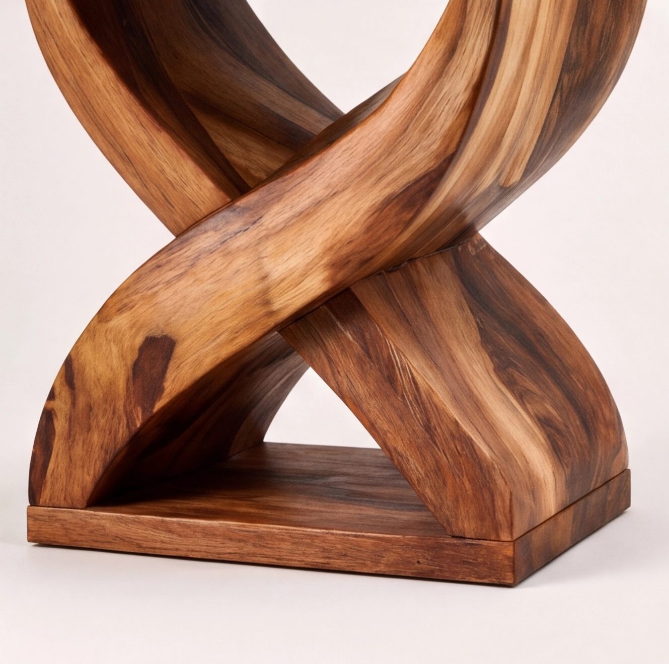 Modern Sculptural Solid Wood Nightstand
