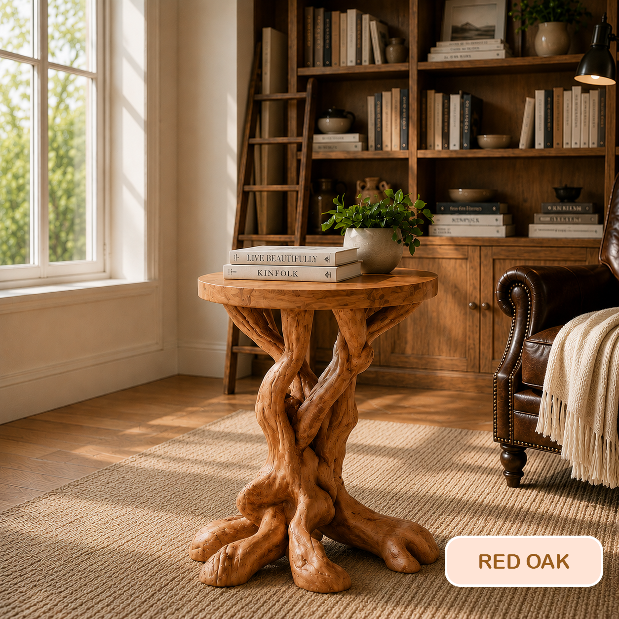 Modern Rustic Tree Root Side Table