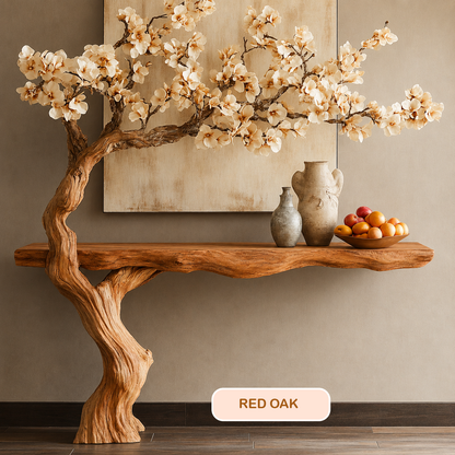 Artistic Wood Tree Shape Console Table