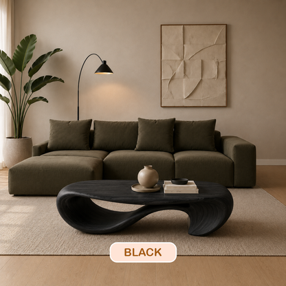 Organic Modern Sculptural Wood Coffee Table