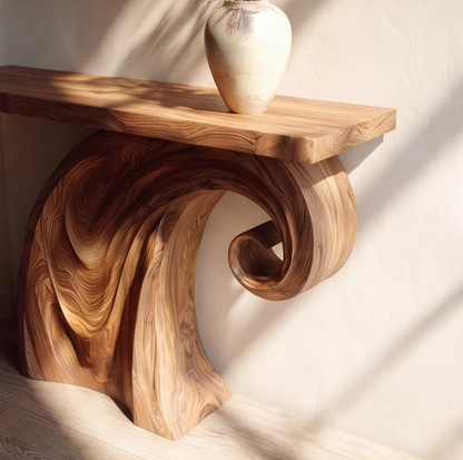 Organic Modern Sculptural Console Table