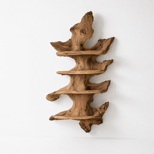 Wall Mounted Live Edge Wine Rack