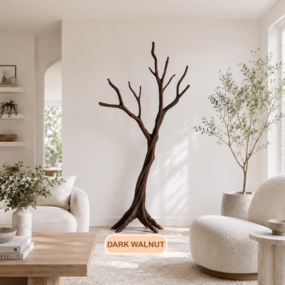Natural Wood Tree Branch Coat Rack