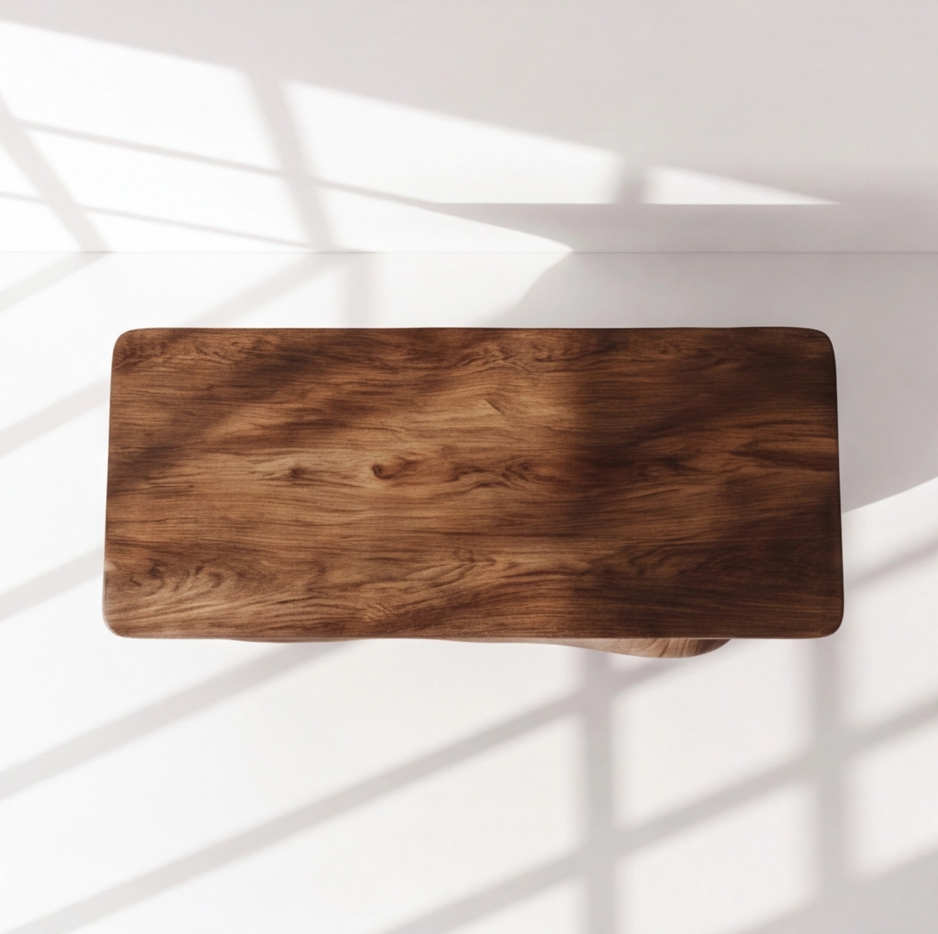 Modern Sculptural Wood Console Table