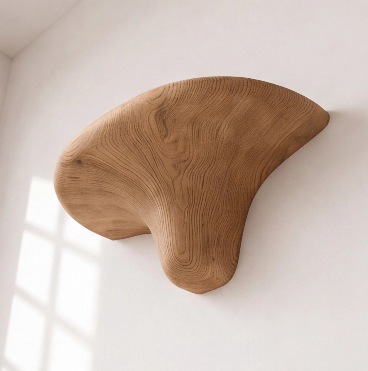 Handmade Solid Wood Mushroom Floating Shelf