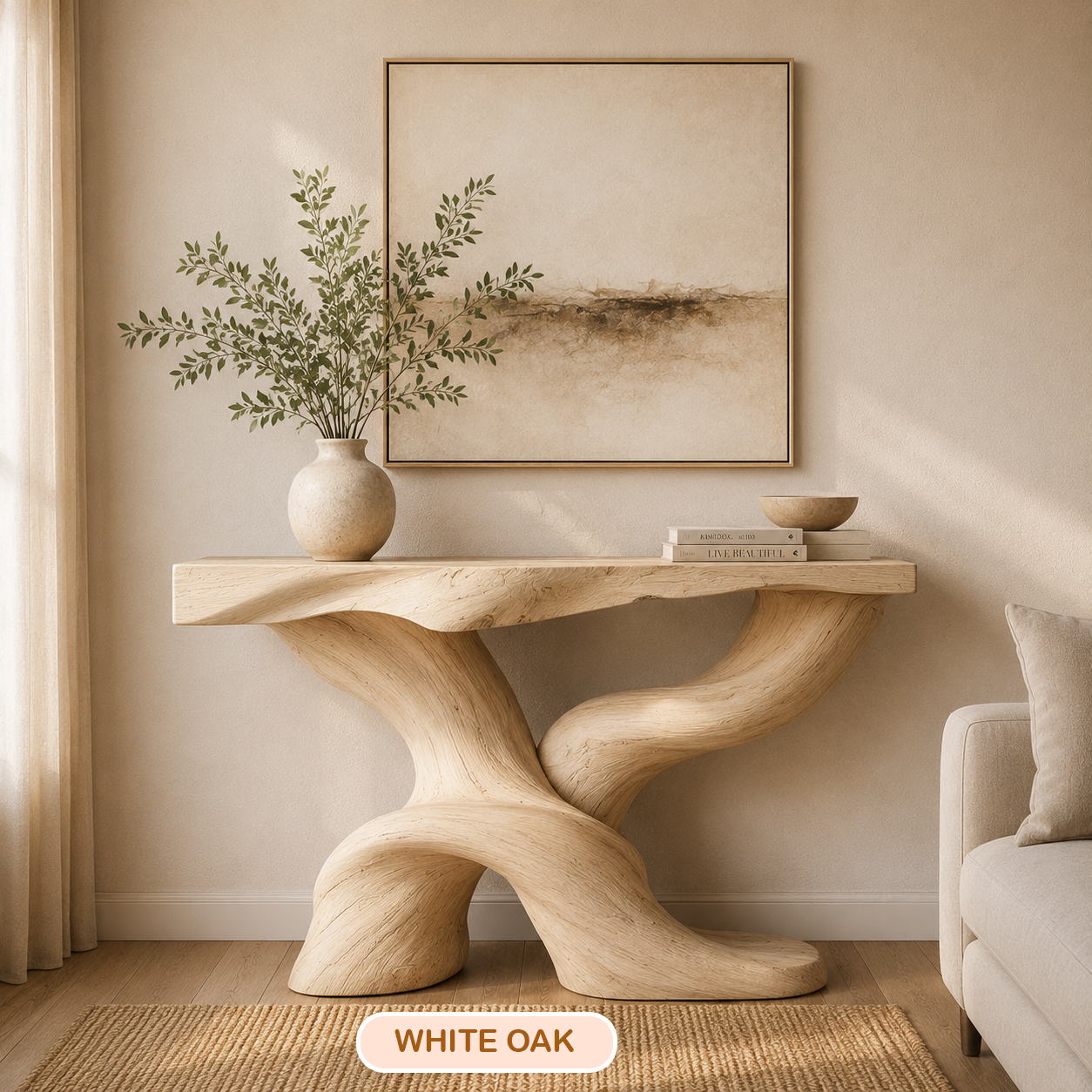 Handmade Wood Entryway Console Table