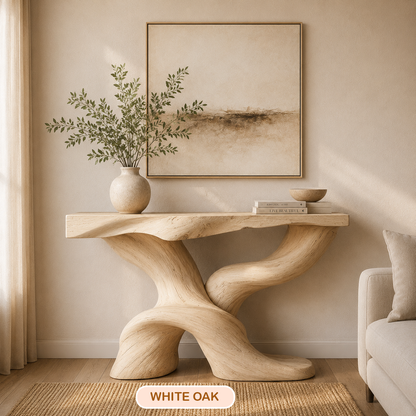 Handmade Wood Entryway Console Table