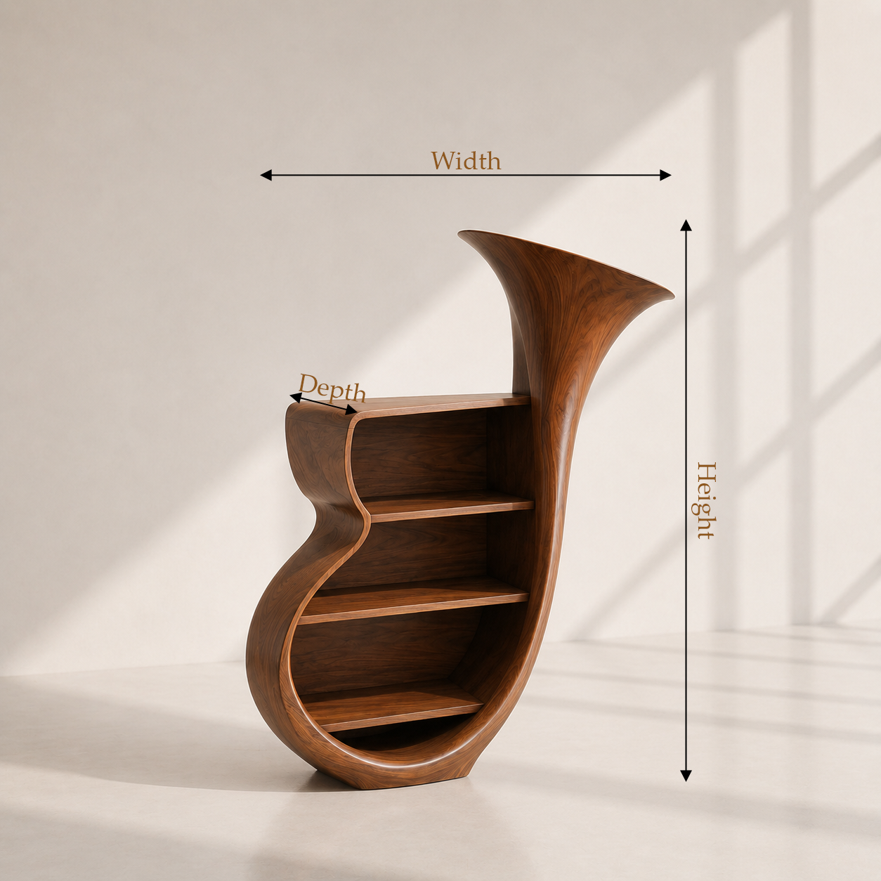 Organic Modern Record Player Stand