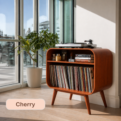 Rustic Solid Wood Record Player Stand