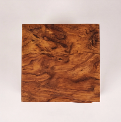 Modern Sculptural Solid Wood Nightstand