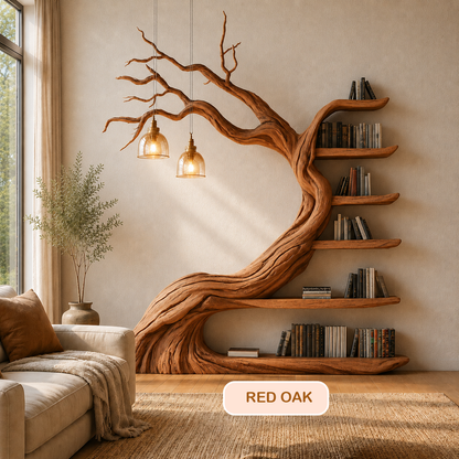 Nature Inspired Wooden Tree Bookshelf