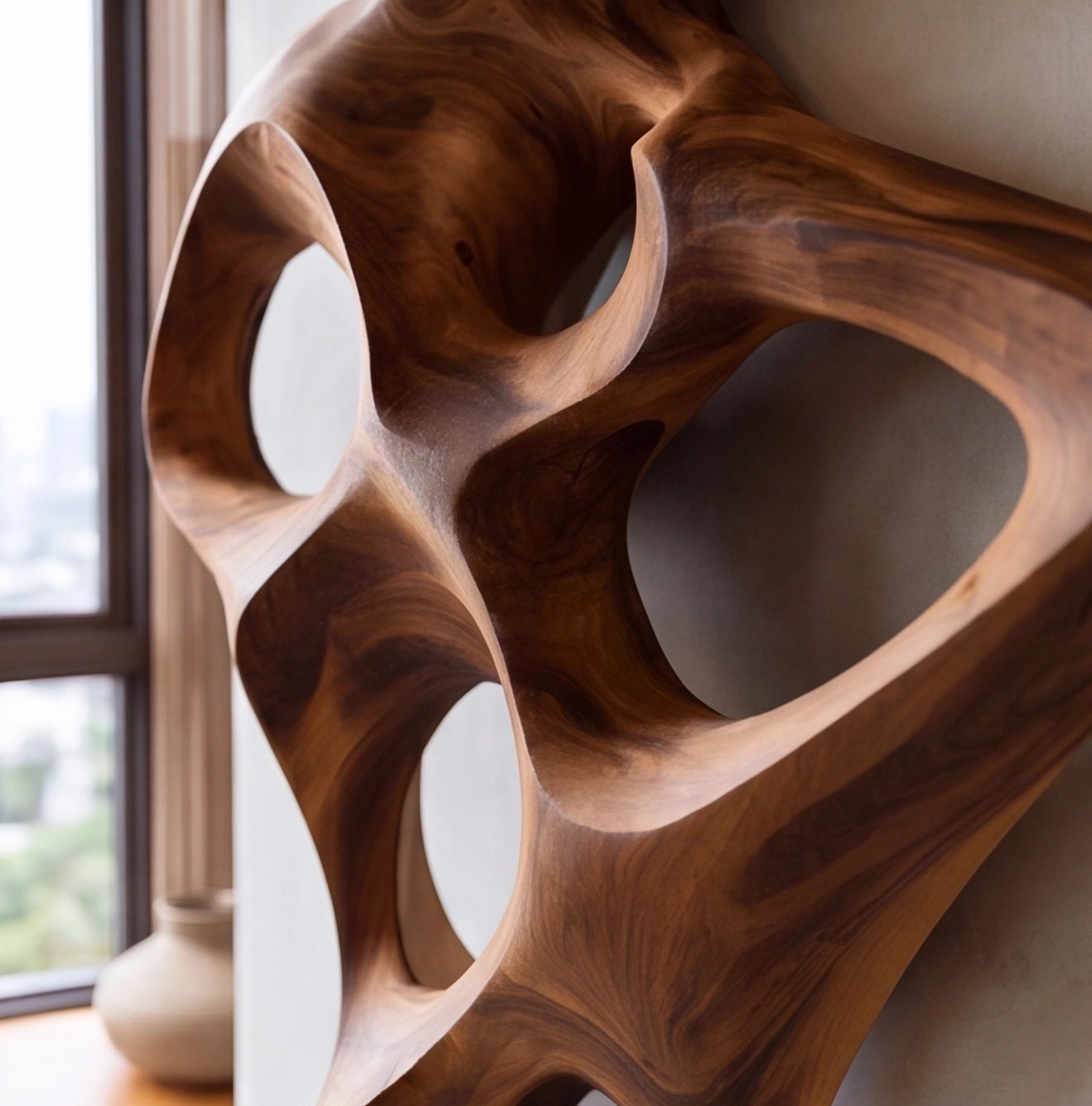 Handmade Contemporary Wood Wall Statement Art