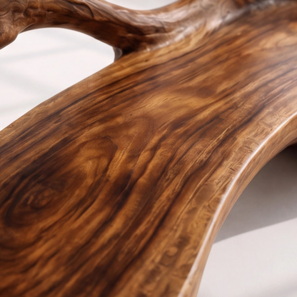 Rustic Solid Wood Tree Root Bench