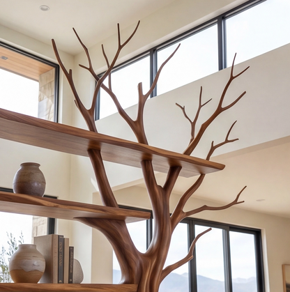 Solid Wood Open Bookcase Room Divider
