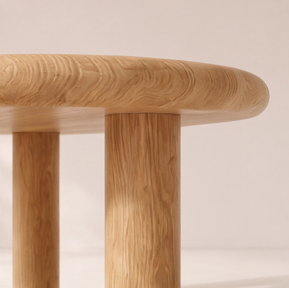 Solid Red Oak Organic Coffee Table