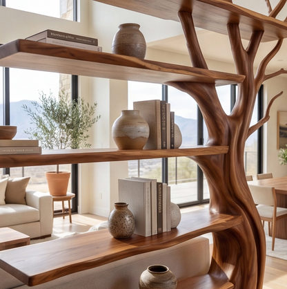 Solid Wood Open Bookcase Room Divider