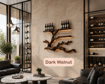 Wall Mounted Tree Wood Wine Rack