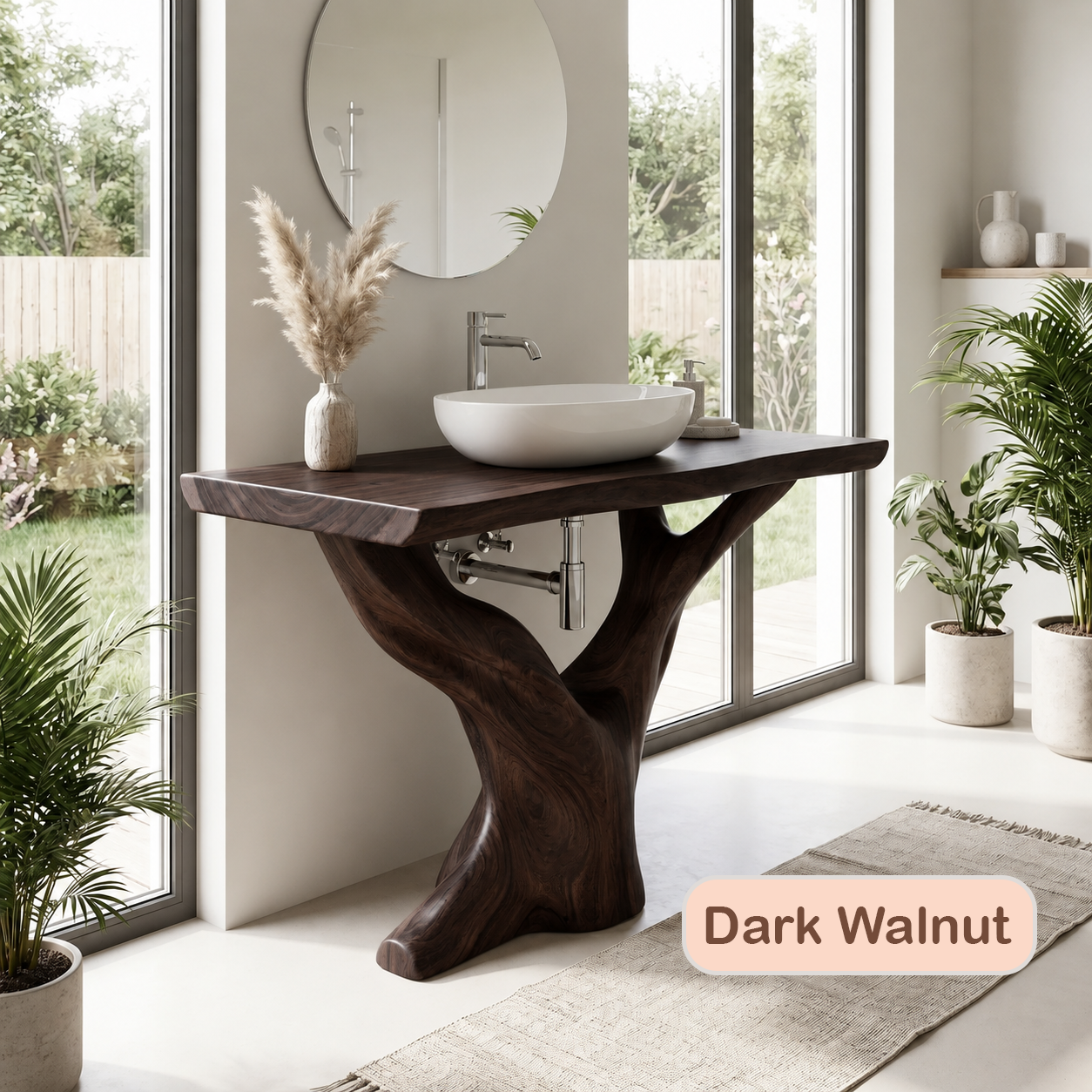 Solid Wood Bathroom Vanity Console
