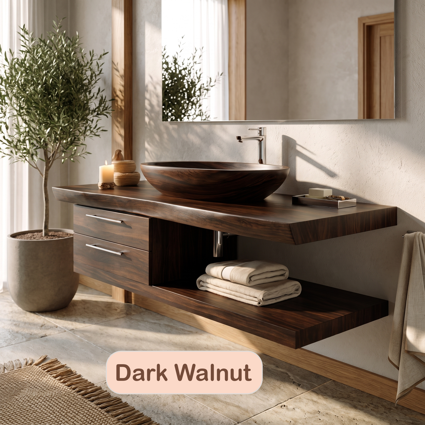 Modern Bathroom Vanity Solid Wood