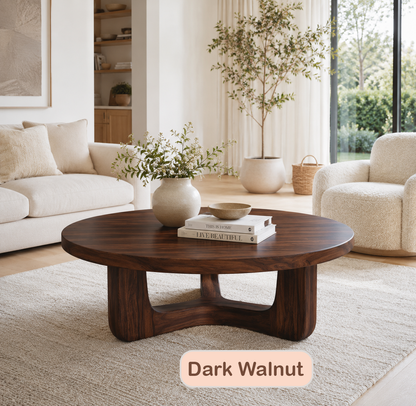 Modern Round Wood Coffee Table