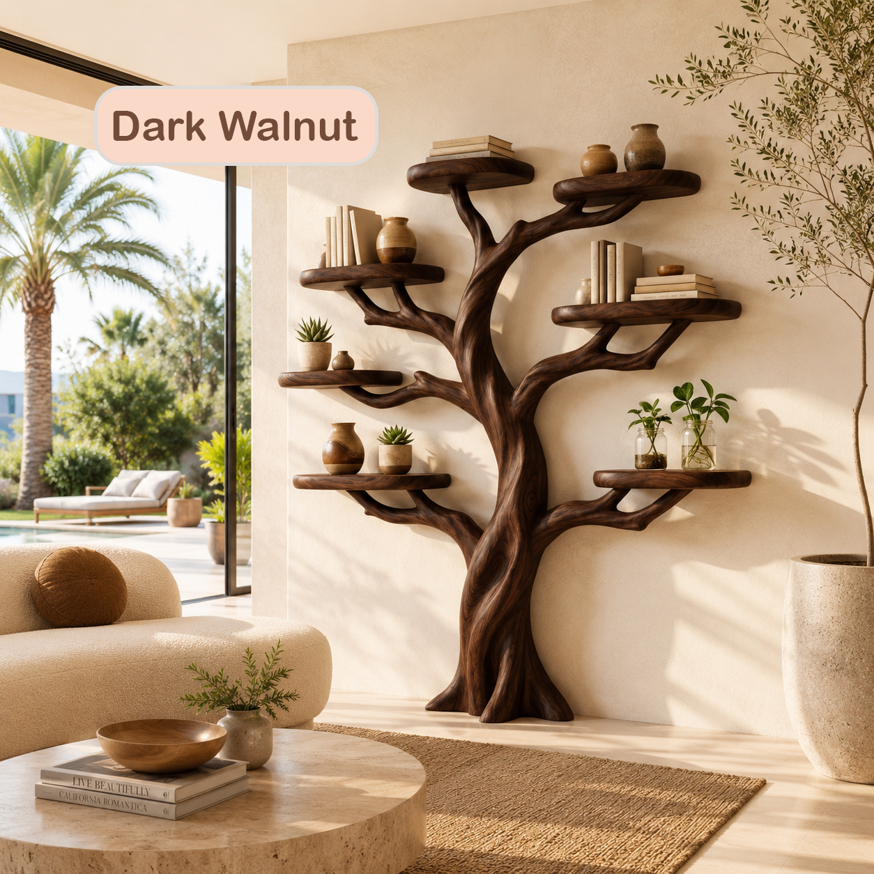 Tree Branch Bookshelf Natural Wood