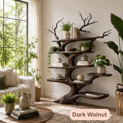 Organic Wood Tree Branch Bookshelf