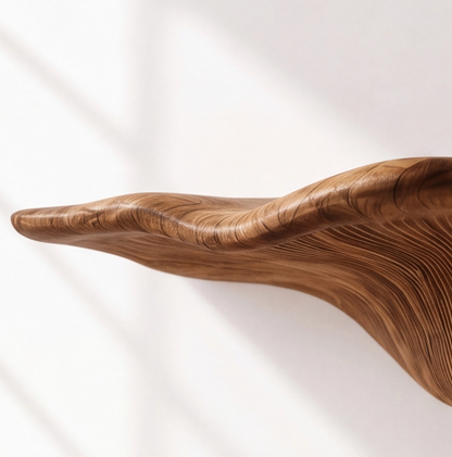 Organic Modern Wood Mushroom Floating Shelf