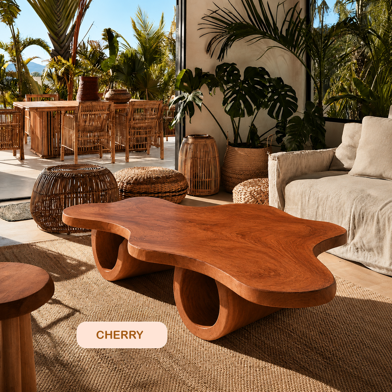 Rustic Modern Live Edge Coffee Table