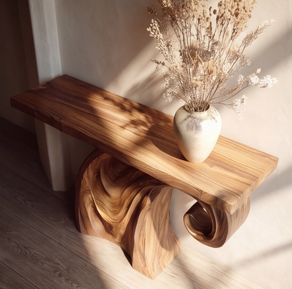 Organic Modern Sculptural Console Table