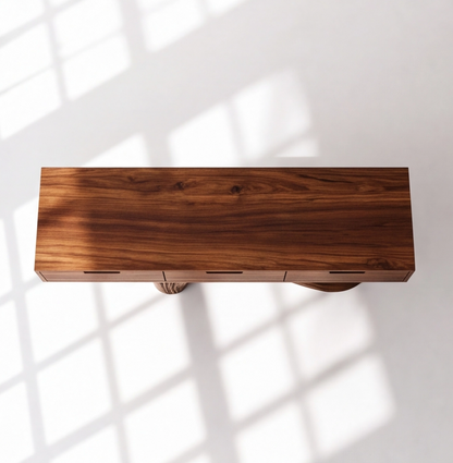 Live Edge Tree Console Table With Drawers