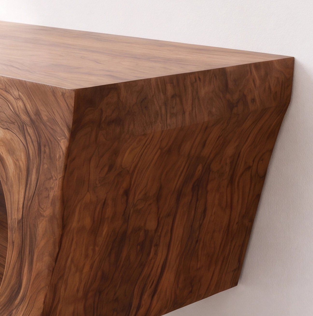 Wall Mounted Rustic Solid Wood Vanity
