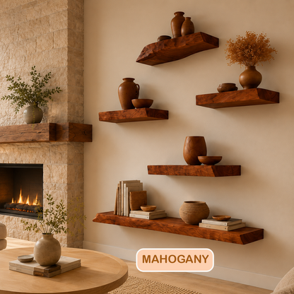 Handcrafted Solid Wood Floating Shelf