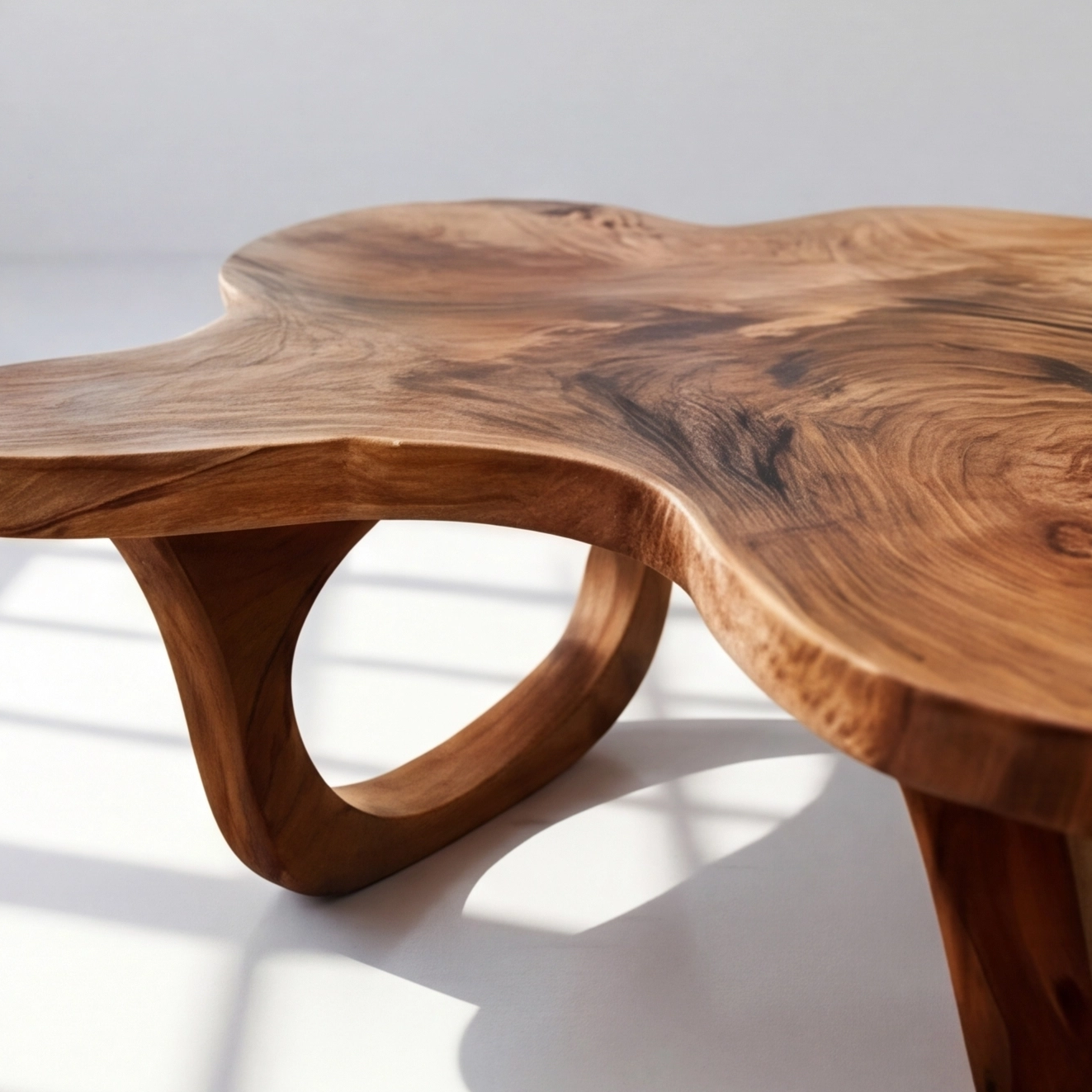 Solid Wood Organic Freeform Coffee Table