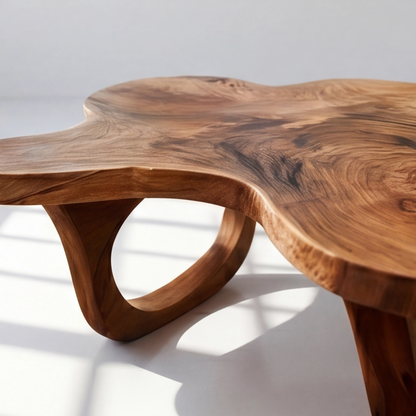 Solid Wood Organic Freeform Coffee Table
