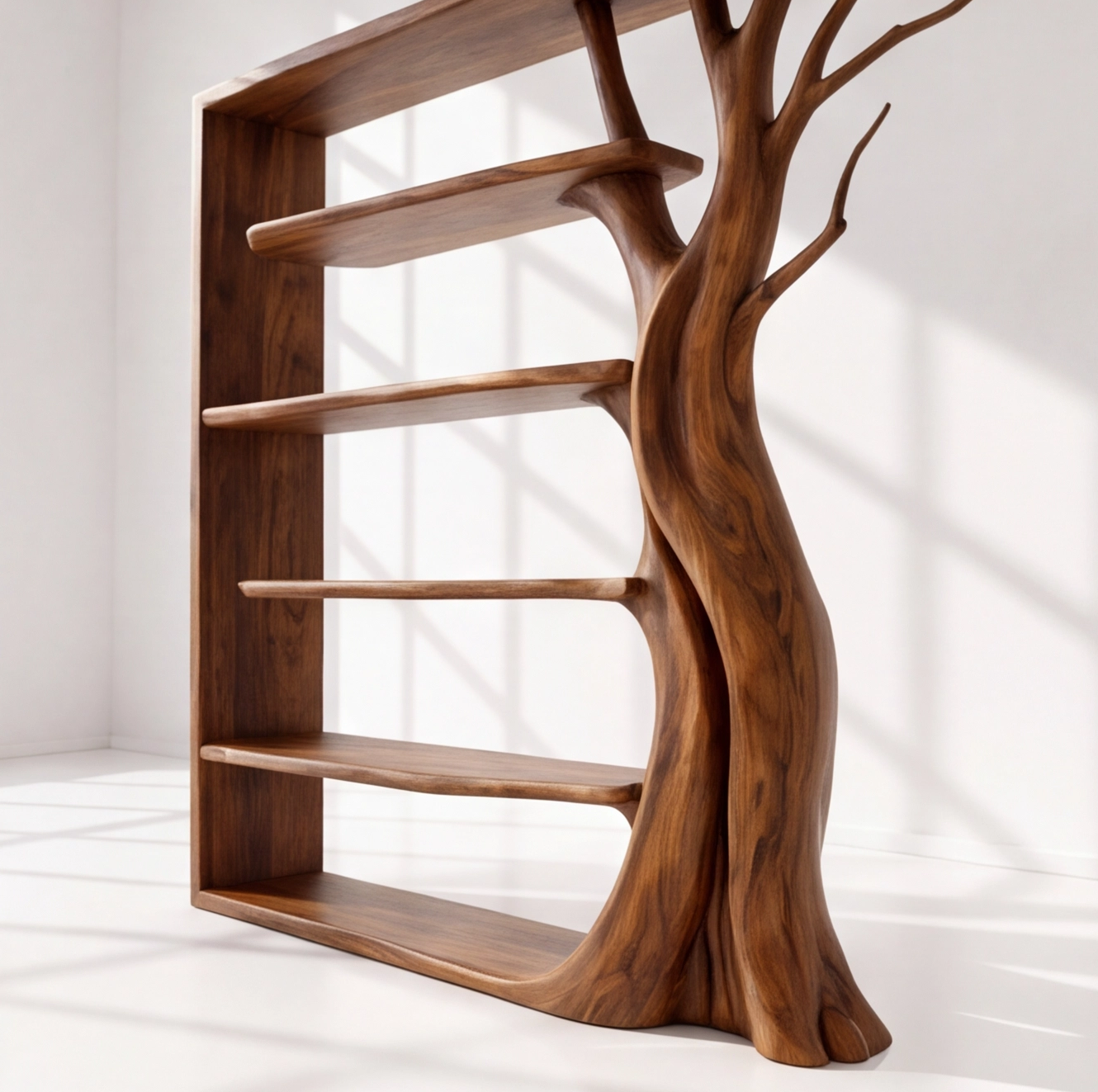Solid Wood Open Bookcase Room Divider