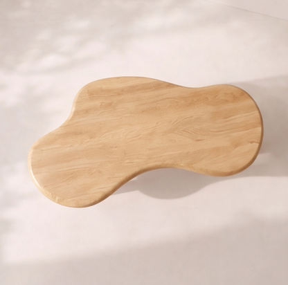 Solid Red Oak Organic Coffee Table