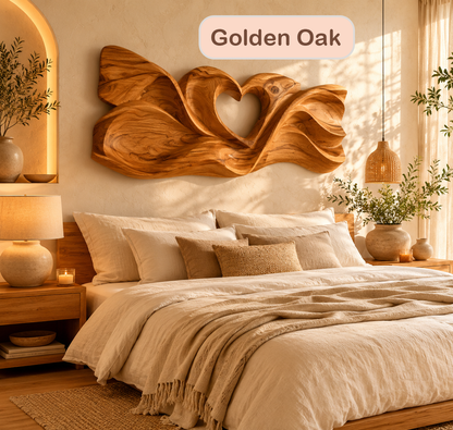 Abstract Wood Heart Wall Art Sculpture
