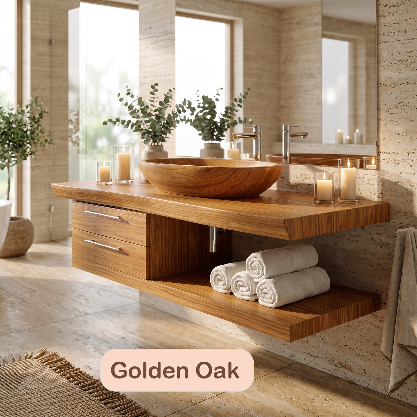 Modern Bathroom Vanity Solid Wood